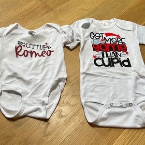 valentines day boys onesies - 12 months